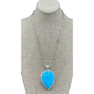 Barse Calypso Necklace- Blue Howlite- Silver- NWT